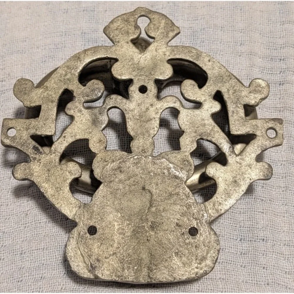 Antique Cast Brass Door Knocker Butterfly Victorian Art Nouveau Heavy Hardware